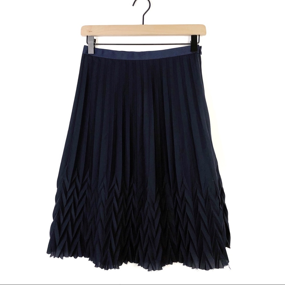 O by Organics Anthro Recycled Pleat Raw Hem Skirt
